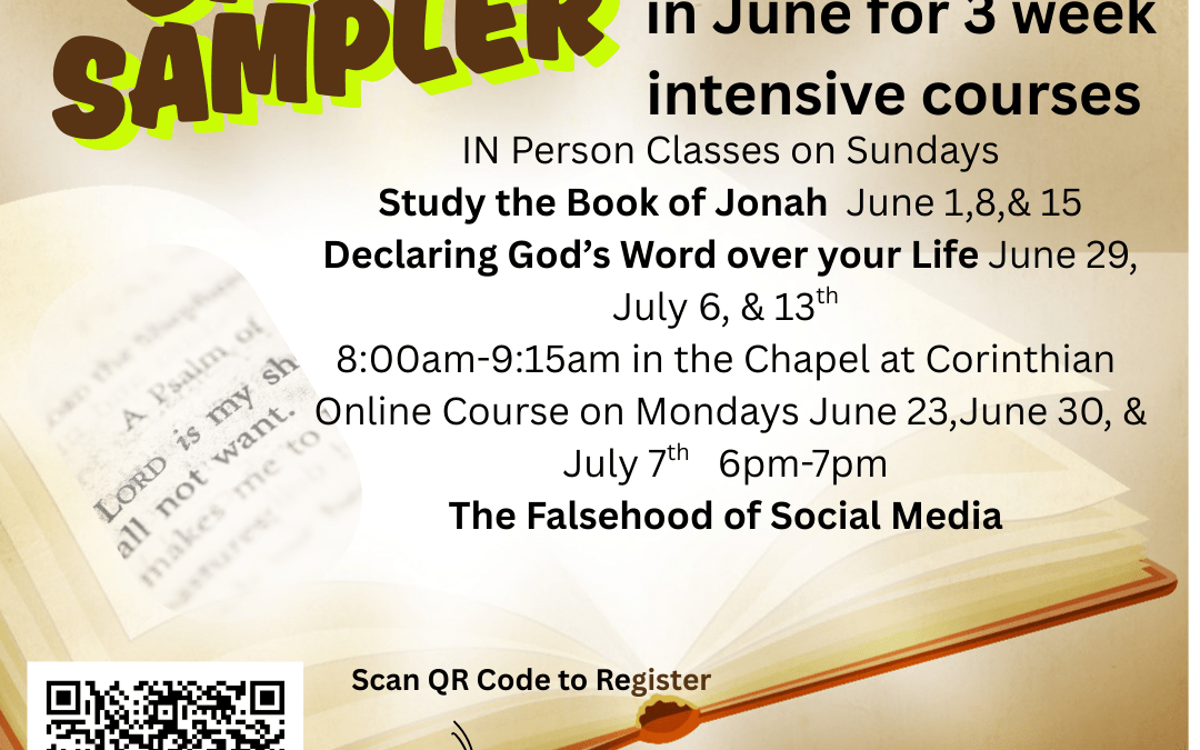 Need a deeper understanding of Bible Study??  Join us for the bible sampler