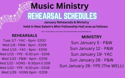 Music Ministry Schedule