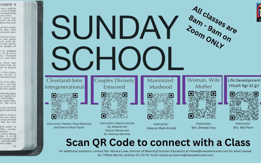 Sunday School Classes Offered