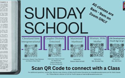 Sunday School Classes Offered