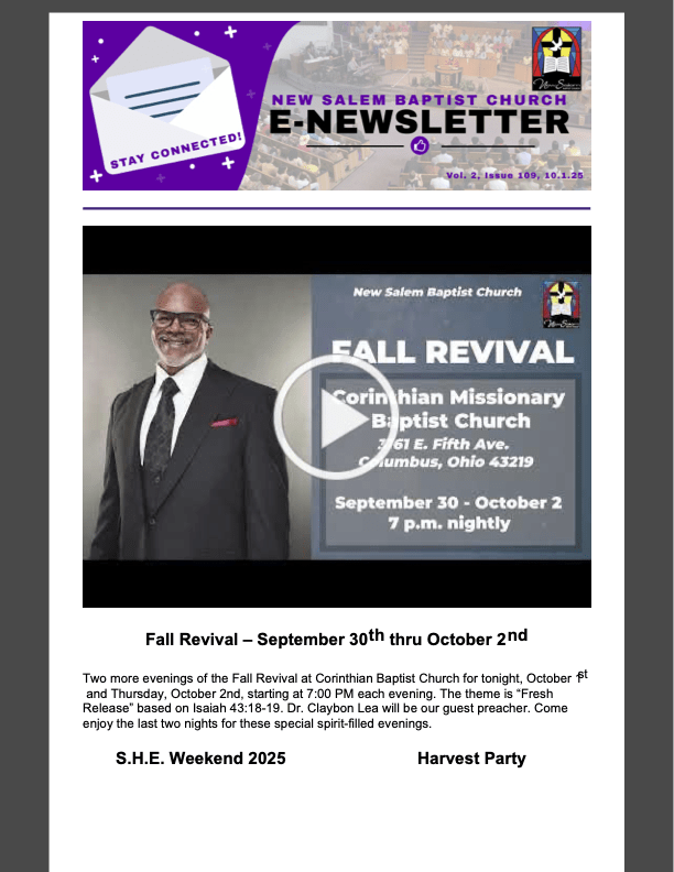 eNewsletter October 1 2025