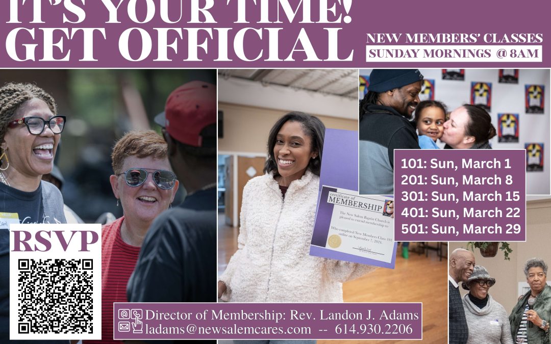 March New Member Classes available